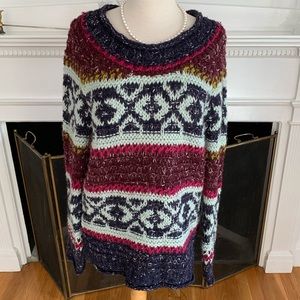 FREE PEOPLE beautiful soft cozy colorful sweater
